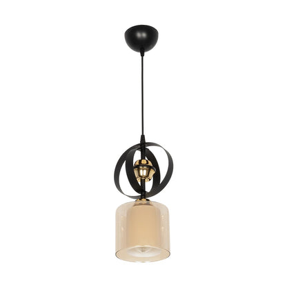 ZENIA 201-0134 Vintage Κρεμαστό Φωτιστικό Οροφής με Ντουί 1 x E27 AC 220-240V IP20 - Μαύρο - Μ16 x Π16 x Υ70