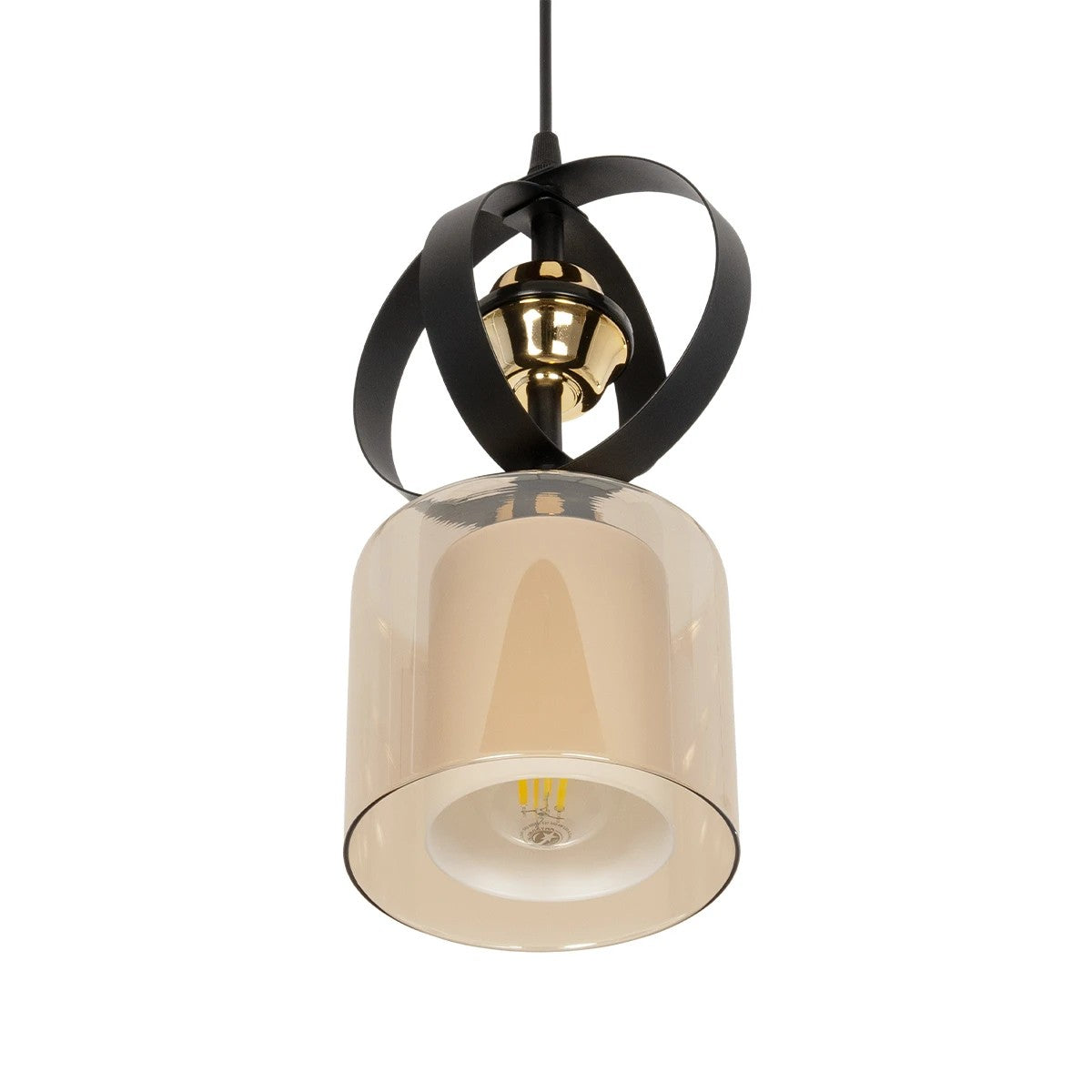 ZENIA 201-0134 Vintage Κρεμαστό Φωτιστικό Οροφής με Ντουί 1 x E27 AC 220-240V IP20 - Μαύρο - Μ16 x Π16 x Υ70