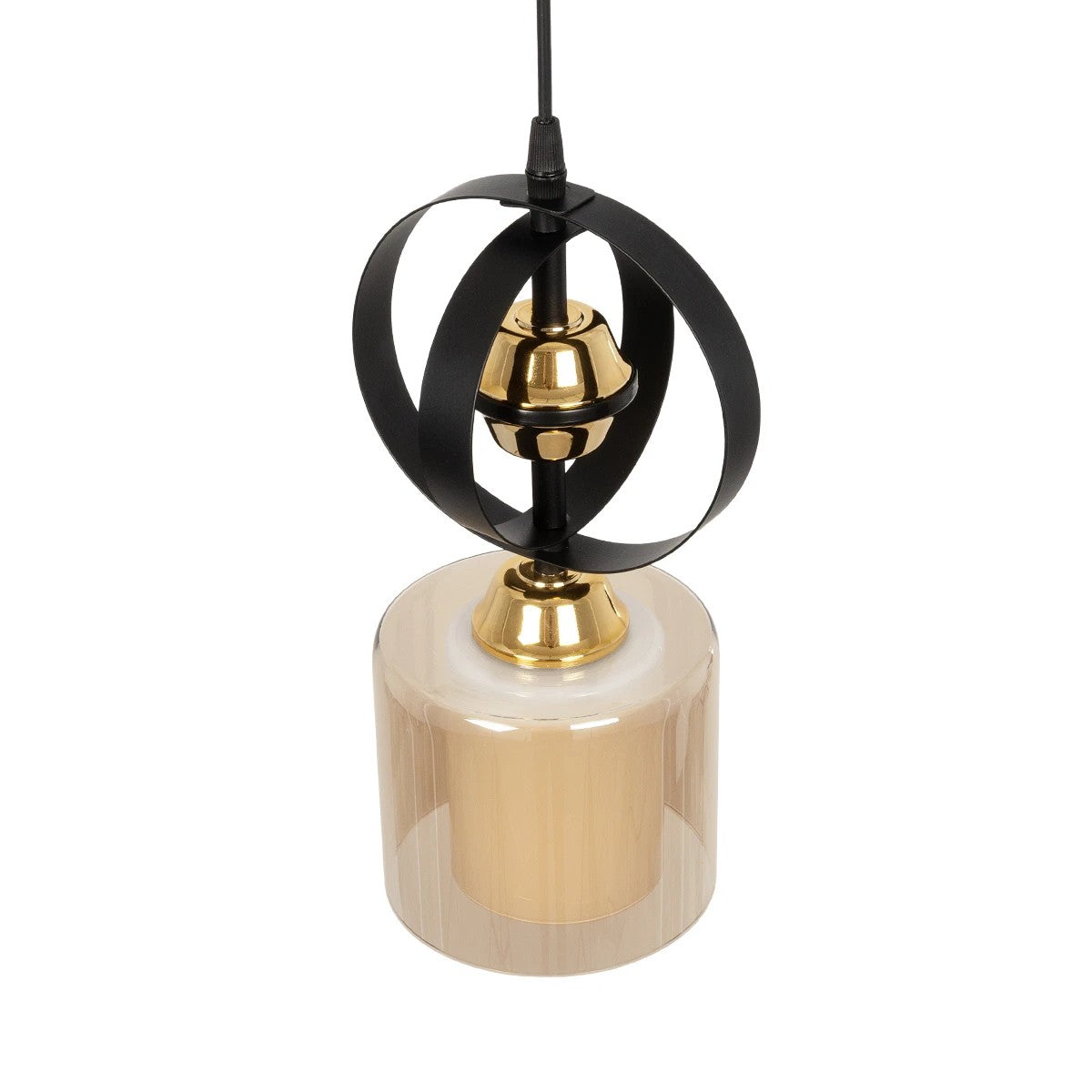 ZENIA 201-0134 Vintage Κρεμαστό Φωτιστικό Οροφής με Ντουί 1 x E27 AC 220-240V IP20 - Μαύρο - Μ16 x Π16 x Υ70