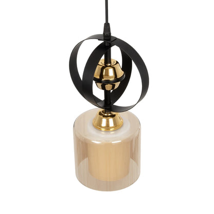 ZENIA 201-0134 Vintage Κρεμαστό Φωτιστικό Οροφής με Ντουί 1 x E27 AC 220-240V IP20 - Μαύρο - Μ16 x Π16 x Υ70