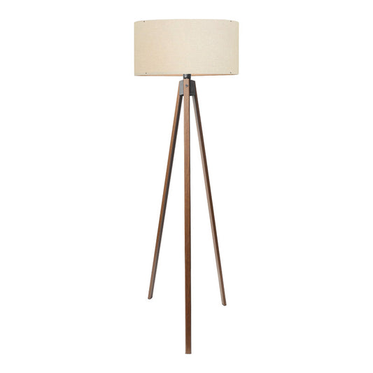 Φωτιστικό Δαπέδου PWL-1059 Ε27 σε Κρέμα-Καρυδί Απόχρωση Φ38x140