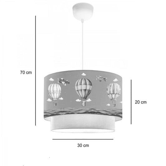 Παιδικό Φωτιστικό Οροφής Balon σε Πράσιινο-Κρέμα Απόχρωση Φ30x20