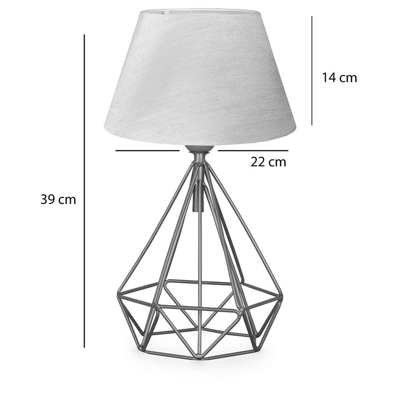 Επιτραπέζιο Φωτιστικό PWL-1080 Ε27 Μπεζ-Χρυσό Φ22x39