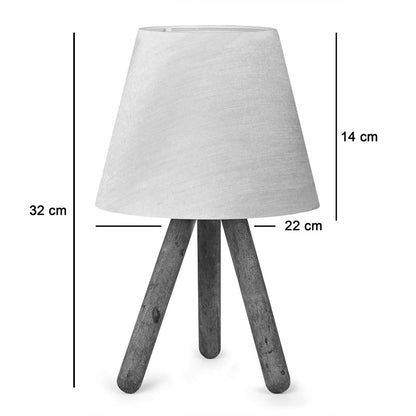 Επιτραπέζιο Φωτιστικό PWL-1071 Ε27 Μπεζ-Καρυδί Φ22x32