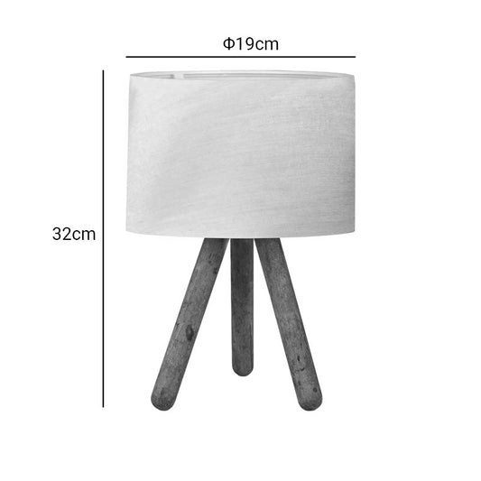 Επιτραπέζιο Φωτιστικό PWL-1071 Ι Ε27 Μπεζ-Καρυδί Φ19x32