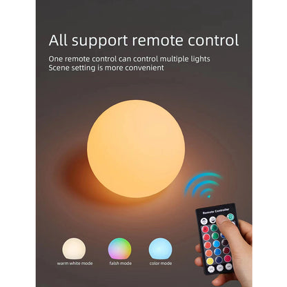 85825 Ακρυλικό Φωτιστικό Μπάλα Εξωτερικού Χώρου - Πισίνας LED Globe 10W Φ40 Επαναφορτιζόμενο Μπαταρίας με Καλώδιο USB - Φορτιστή και Ασύρματο Χειριστήριο IR Αδιάβροχο IP65 Πολύχρωμο RGBW