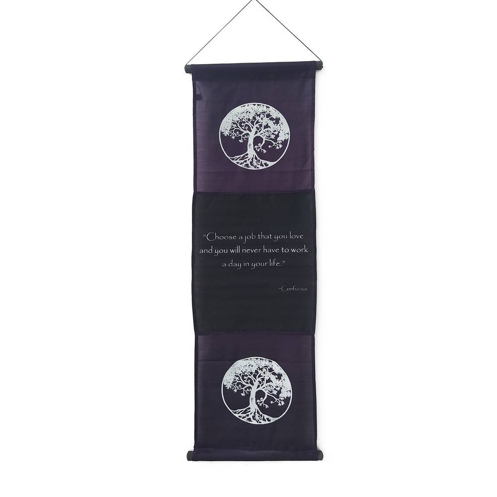 Διακοσμητικό Τοίχου Καδράκι με Όμορφα Χρώματα και Μοντέρνα Σχέδια Μωβ 37x119εκ