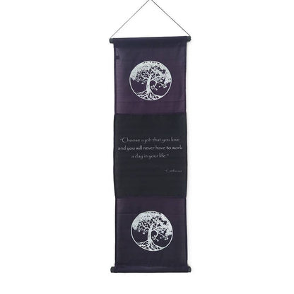 Διακοσμητικό Τοίχου Καδράκι με Όμορφα Χρώματα και Μοντέρνα Σχέδια Μωβ 37x119εκ