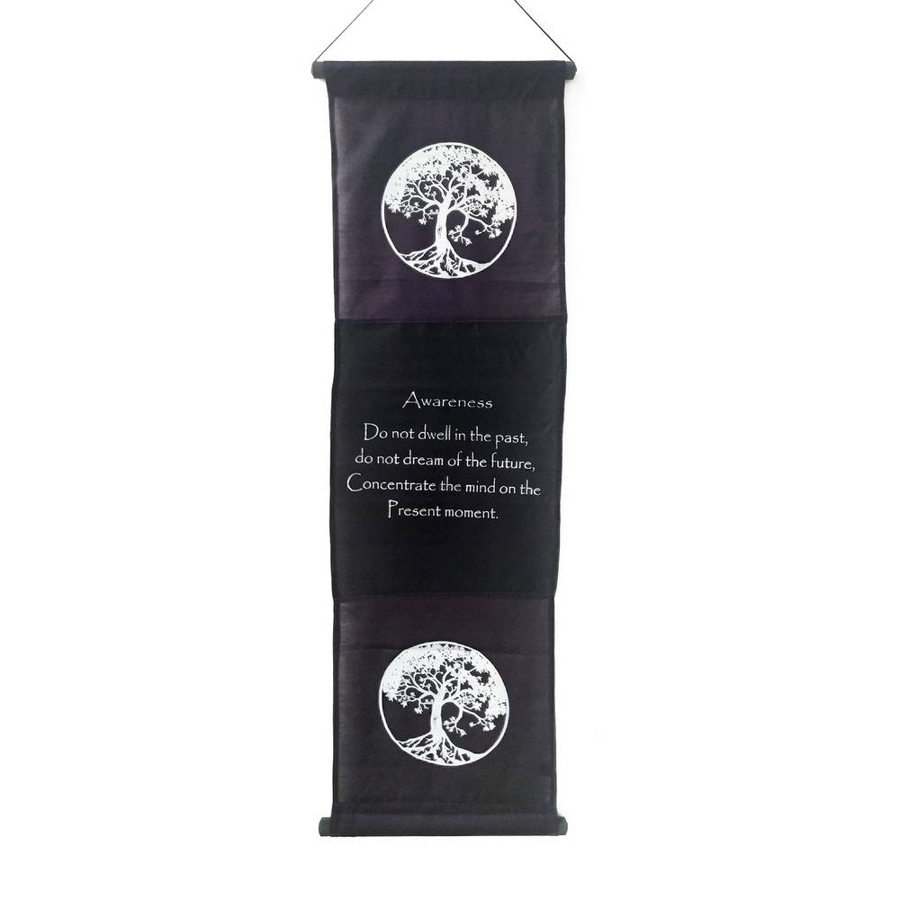 Διακοσμητικό Τοίχου Καδράκι με Όμορφα Χρώματα και Μοντέρνα Σχέδια Μωβ 37x119εκ