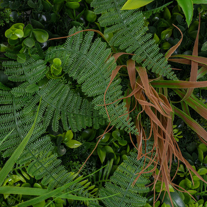 JUNGLE FERN 20351 Τεχνητό Διακοσμητικό Πάνελ Φυλλωσιάς - Κάθετος Κήπος σύνθεση Ζούγκλα Φτέρης Μ100 x Π100 x Υ20cm