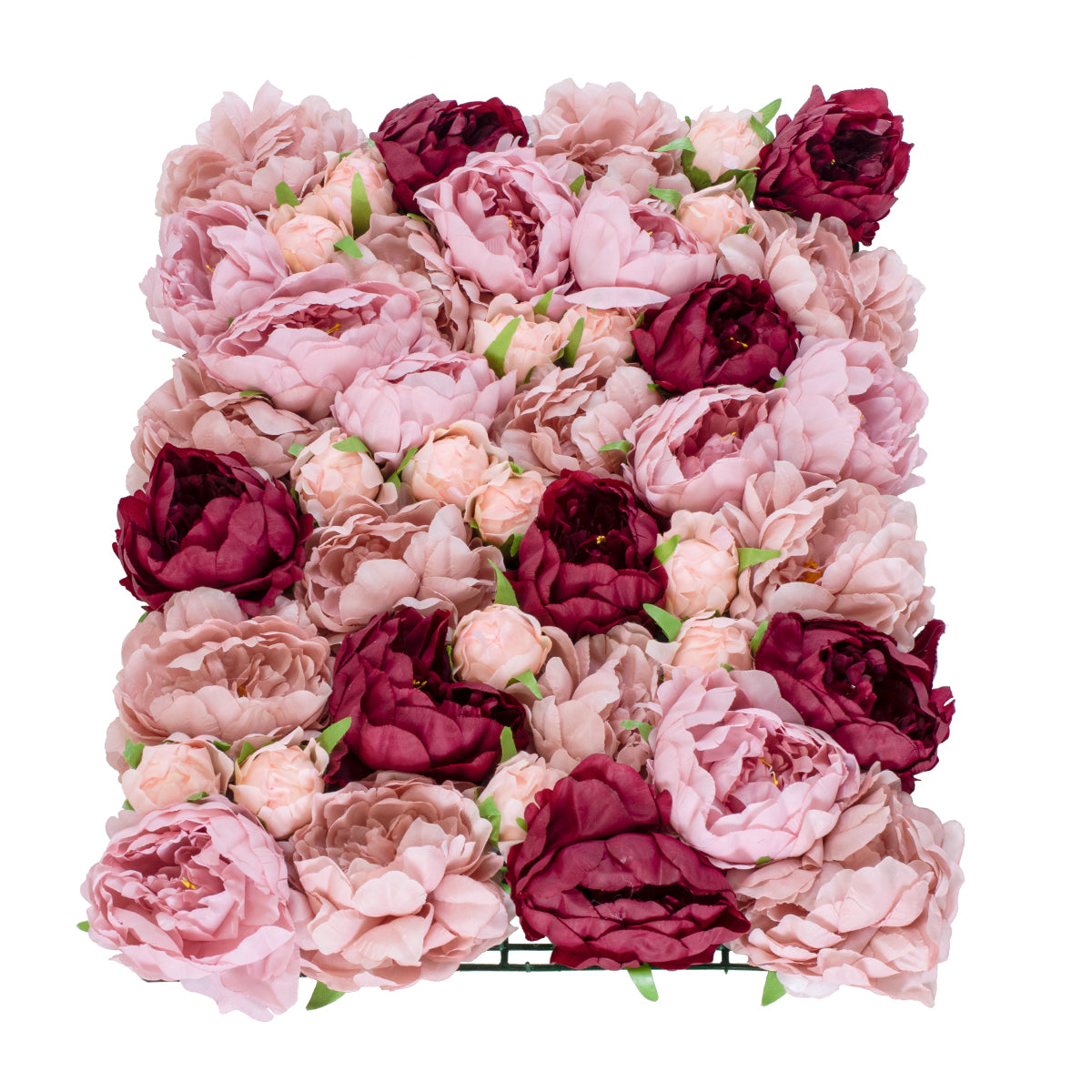 ROSES STORY 20355 Τεχνητό Διακοσμητικό Πάνελ Λουλουδιών - Κάθετος Κήπος σύνθεση Ροζ & Βυσσινί Τριαντάφυλλα Μ40 x Π60 x Υ8cm