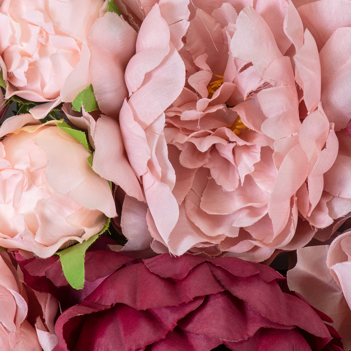 ROSES STORY 20355 Τεχνητό Διακοσμητικό Πάνελ Λουλουδιών - Κάθετος Κήπος σύνθεση Ροζ & Βυσσινί Τριαντάφυλλα Μ40 x Π60 x Υ8cm