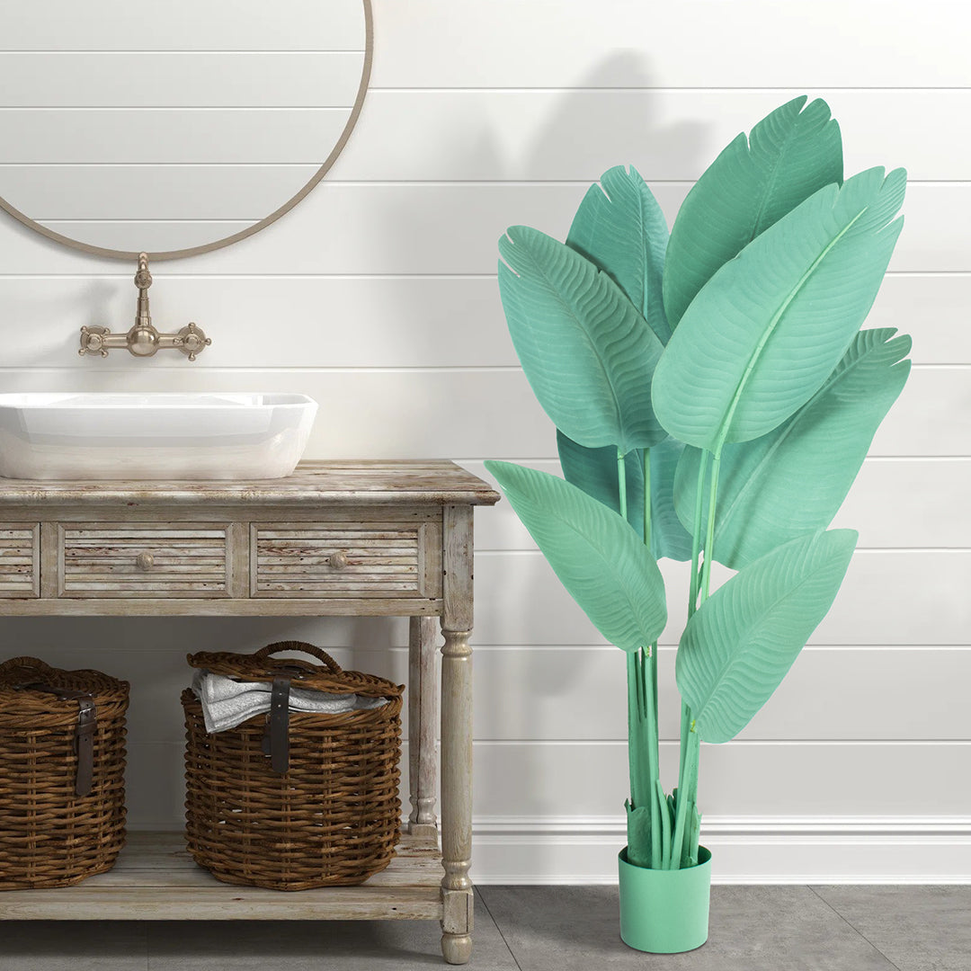 TURQUOISE STRELITZIA 20368 Τεχνητό Διακοσμητικό Φυτό Τιρκουάζ Στερλίτσια Υ120cm