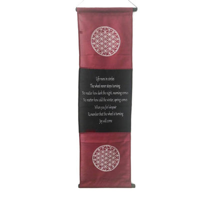 Διακοσμητικό Τοίχου Καδράκι με Όμορφα Χρώματα Σκούρο Καφετί Κόκκινο 37x119εκ