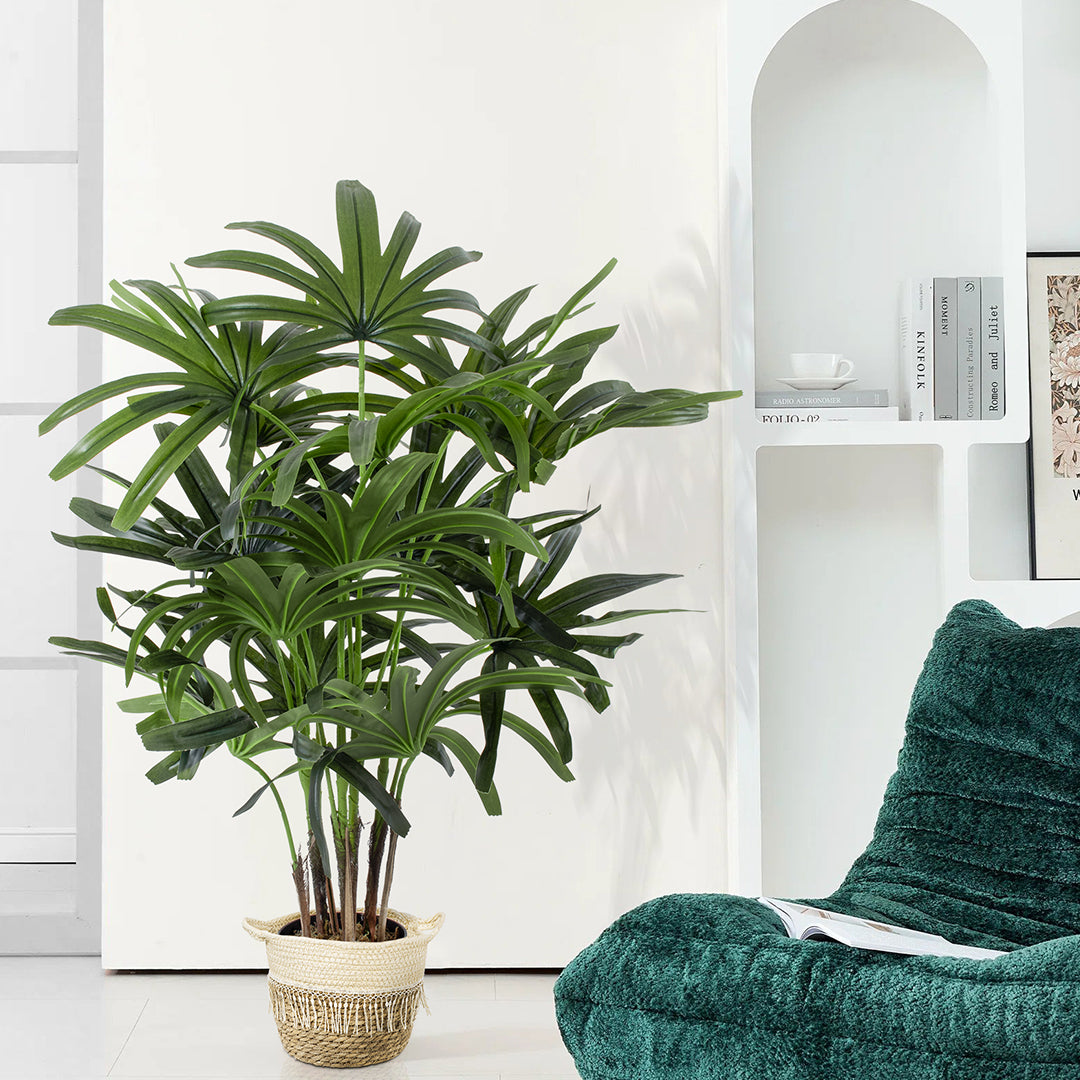 BROADLEAF LADY PALM TREE 20386 Τεχνητό Διακοσμητικό Φυτό Πλατύφυλλος Φοίνικας Μπαμπού Υ120cm