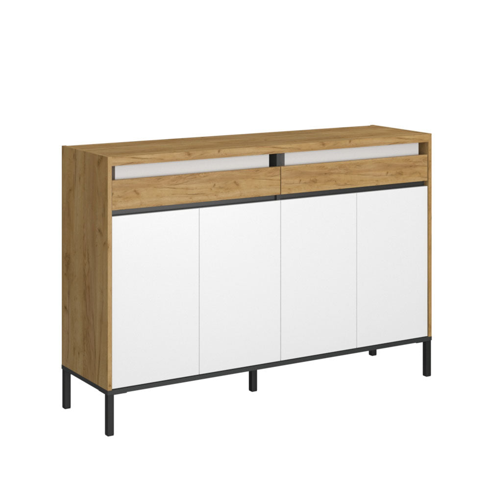 Μπουφές Palmor Χρυσό Δρυς-Λευκό 150x40x101