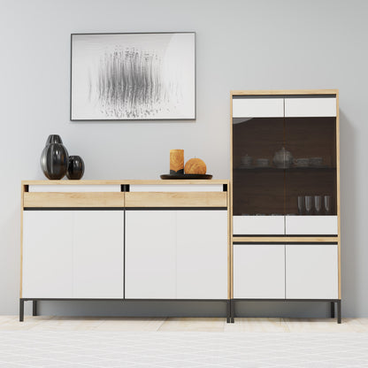 Μπουφές Palmor Χρυσό Δρυς-Λευκό 150x40x101