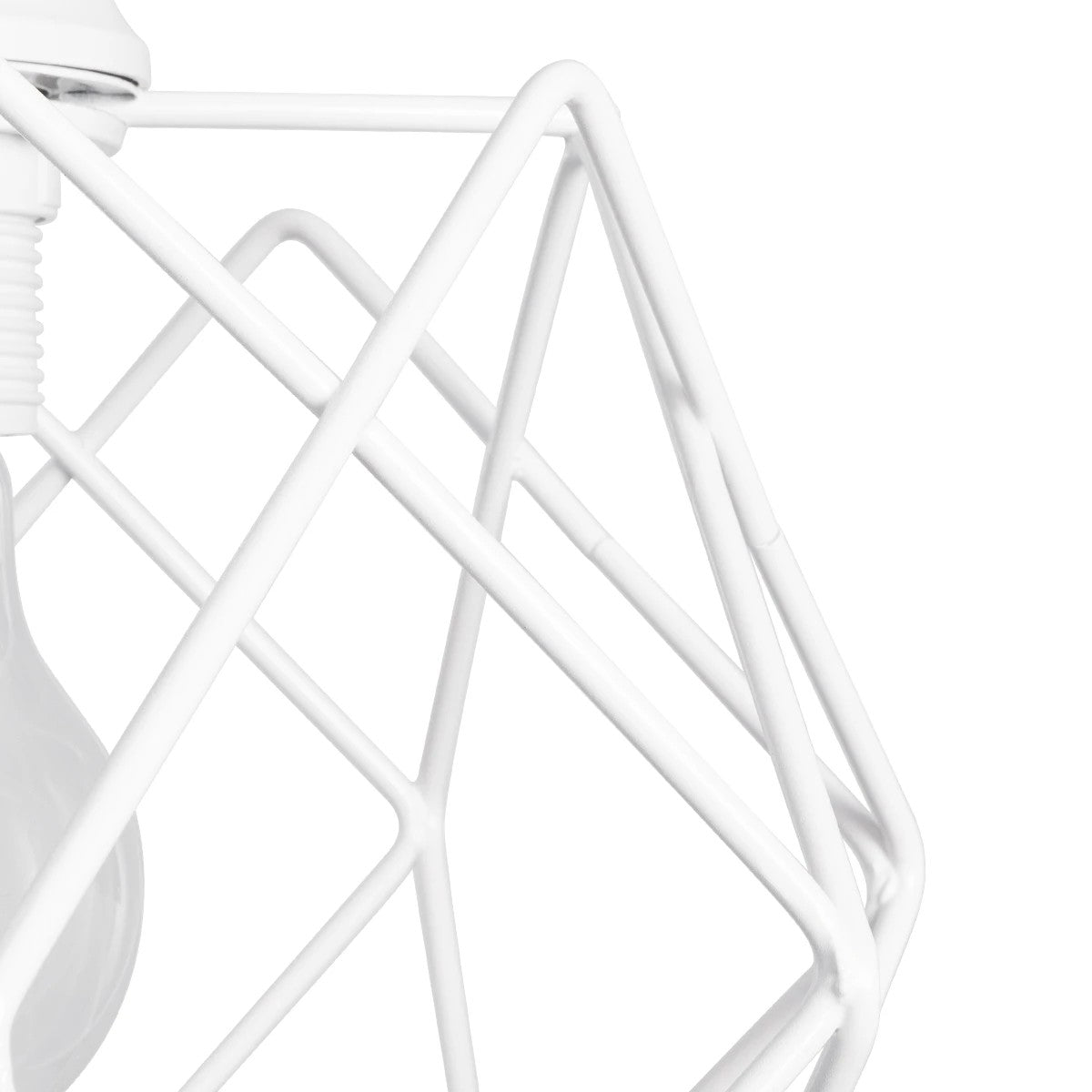 VORTEX 203-0001 Μοντέρνο Κρεμαστό Φωτιστικό Οροφής με Ντουί 1 x E27 AC 220-240V IP20 - Λευκό - Μ23.5 x Π23.5 x Υ20