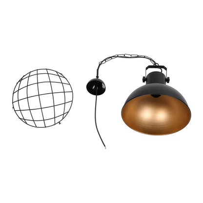 SIERRA 203-0011 Vintage Κρεμαστό Φωτιστικό Οροφής με Ντουί 1 x E27 AC 220-240V IP20 - Μαύρο & Χρυσό - Μ30 x Π30 x Υ40