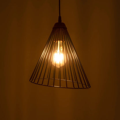 ARCWIRE 203-0015 Μοντέρνο Κρεμαστό Φωτιστικό Πλέγμα Μονόφωτο 1 x E27 IP20 Μαύρο Σύρμα - Μ24 x Π24 x Υ90cm