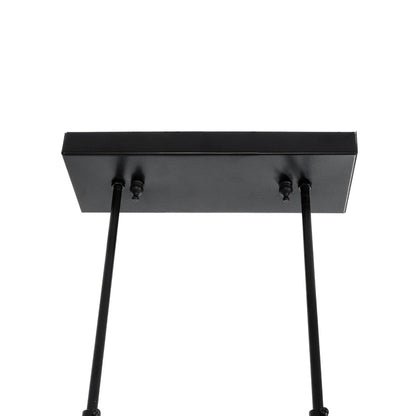 LATTICE 203-0016 Μοντέρνο Φωτιστικό Οροφής Ράγα Πολύφωτο 6 x E27 IP20 Μαύρο & Μπρούτζινο Μέταλλο με Μελί Γυαλί - Μ130 x Π20 x Υ70cm