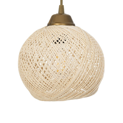 YASAM 203-0024 Vintage Κρεμαστό Φωτιστικό Οροφής με Ντουί 3 x E27 AC 220-240V IP20 - Μπεζ & Χρυσό - Μ42 x Π42 x Υ54