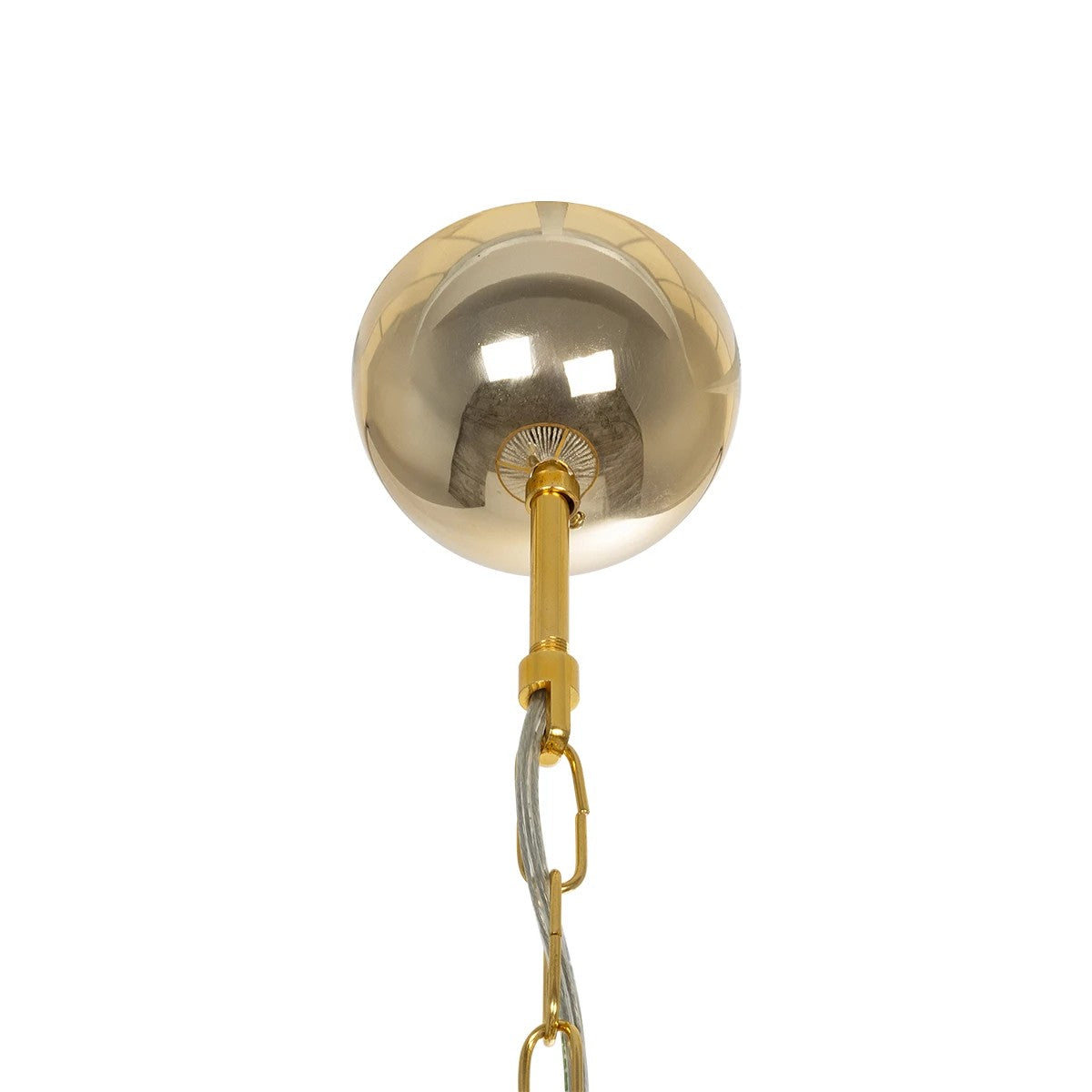 CRYSTAL 203-0028 Κλασικό Κρεμαστό Φωτιστικό Κρύσταλλα Τετράφωτο 4 x E27 IP20 Χρυσό Μέταλλο με Διάφανο Κρύσταλλο - Μ40 x Π44 x Υ73cm