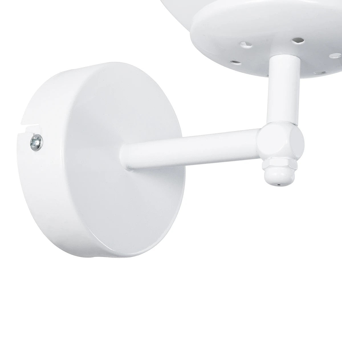 DALPH 203-0030 Vintage Επιτοίχιο Φωτιστικό Απλίκα Μονόφωτο 1 x E27 IP20 Λευκό Μέταλλο με Λευκό Γυαλί - M15 x Π18 x Υ24.5cm