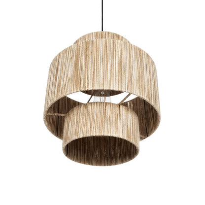 SALTO 203-0037 Boho Κρεμαστό Φωτιστικό Οροφής με Ντουί 1 x E27 AC 220-240V IP20 - Μπεζ - M40 x Π40 x Υ42