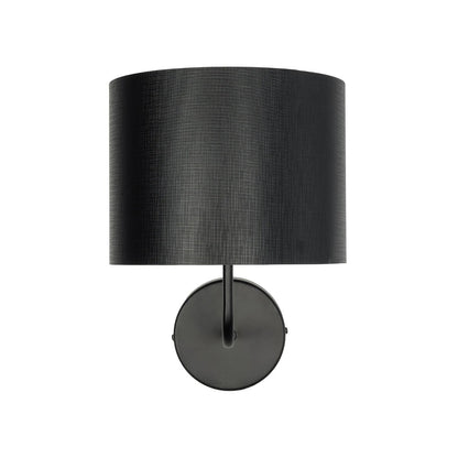 RALPH 203-0038 Vintage Επιτοίχιο Φωτιστικό Απλίκα Μονόφωτο 1 x E27 IP20 Μαύρο Μέταλλο με Μαύρο Ύφασμα - Μ22 x Π26 x Υ29cm