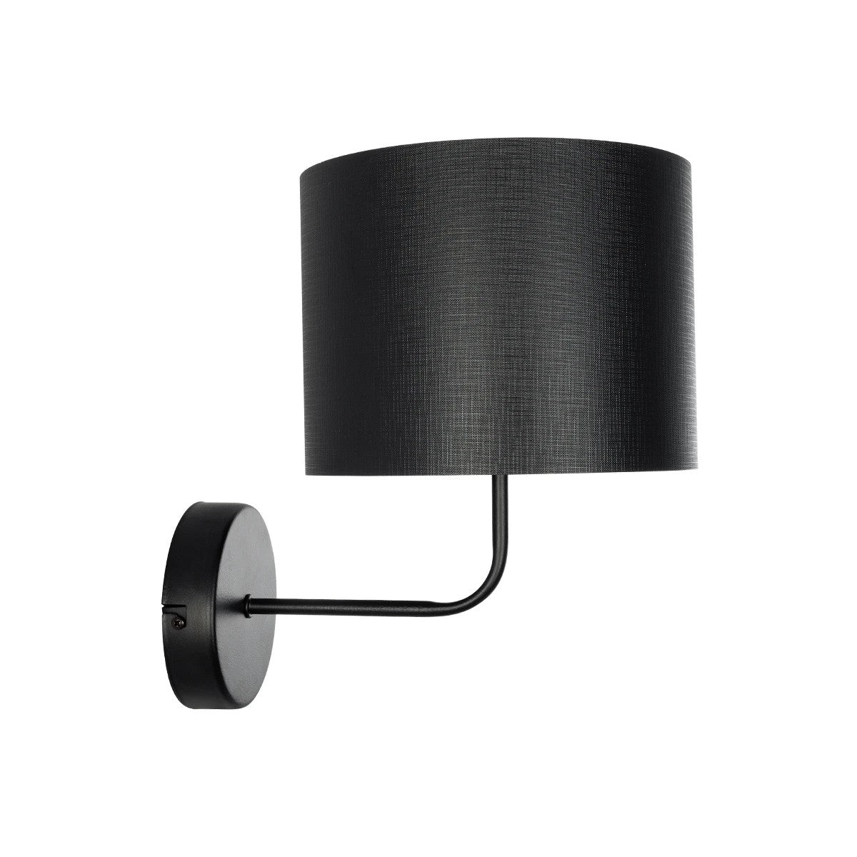 RALPH 203-0038 Vintage Επιτοίχιο Φωτιστικό Απλίκα Μονόφωτο 1 x E27 IP20 Μαύρο Μέταλλο με Μαύρο Ύφασμα - Μ22 x Π26 x Υ29cm