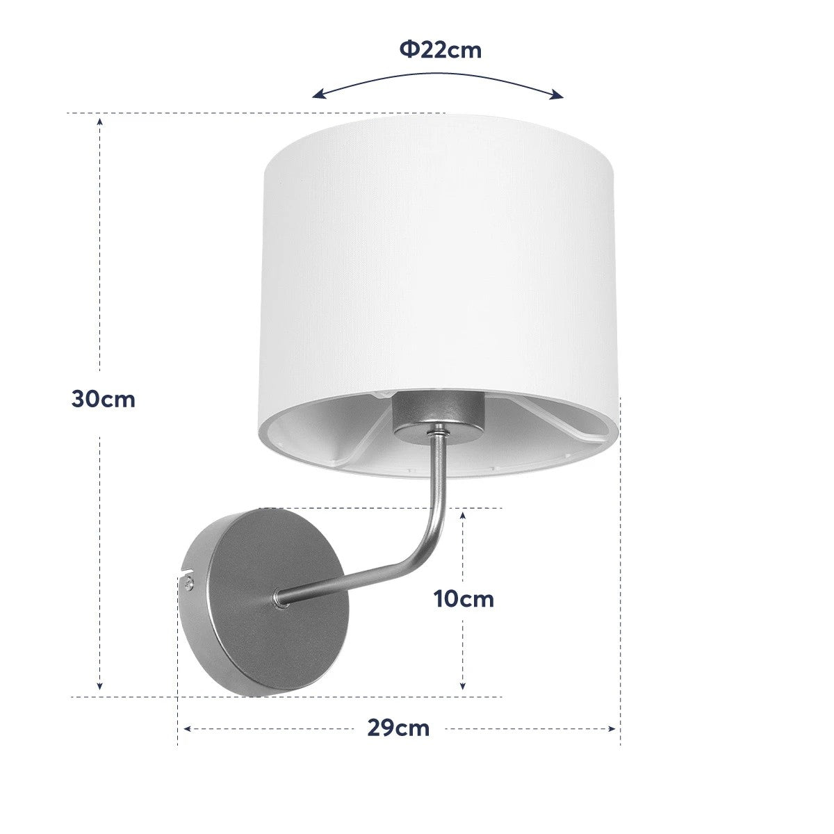 RALPH 203-0039 Vintage Επιτοίχιο Φωτιστικό Απλίκα Μονόφωτο 1 x E27 IP20 Χρυσό Μέταλλο με Μπεζ Ύφασμα - Μ22 x Π26 x Υ29cm