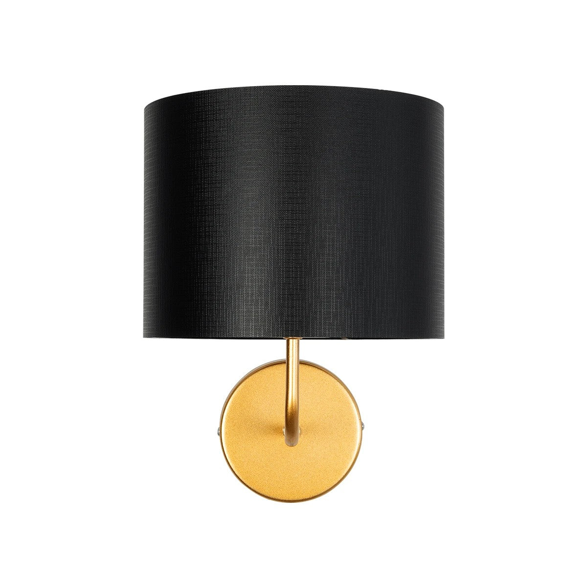 RALPH 203-0040 Vintage Επιτοίχιο Φωτιστικό Απλίκα Μονόφωτο 1 x E27 IP20 Χρυσό Μέταλλο με Μαύρο Ύφασμα - Μ22 x Π26 x Υ29cm