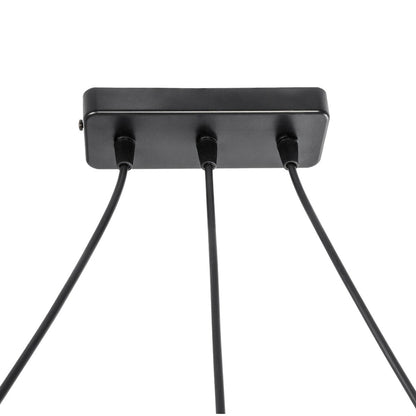 CUP 203-0051 Vintage Κρεμαστό Φωτιστικό Ανάρτηση Τρίφωτο 3 x E27 IP20 Καρυδί Ξύλο Με Λευκό Καπέλο- Μ80 x Π20 x Υ76cm