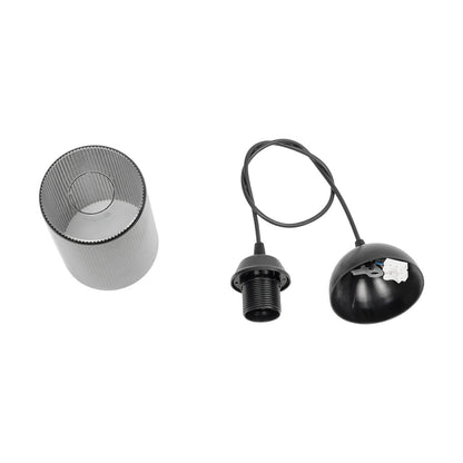 TORUS 203-0063 Μοντέρνο Κρεμαστό Φωτιστικό Οροφής με Ντουί 1 x E27 AC 220-240V IP20 - Μαύρο & Μαύρο Φιμέ - Μ10.5 x Π10.5 x Υ18.5