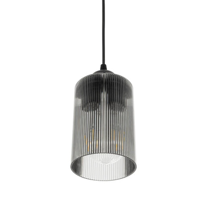 TORUS 203-0063 Μοντέρνο Κρεμαστό Φωτιστικό Οροφής με Ντουί 1 x E27 AC 220-240V IP20 - Μαύρο & Μαύρο Φιμέ - Μ10.5 x Π10.5 x Υ18.5