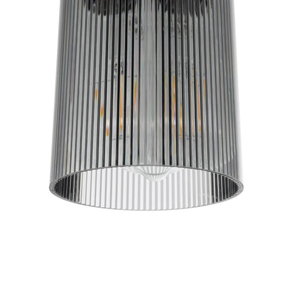 TORUS 203-0063 Μοντέρνο Κρεμαστό Φωτιστικό Οροφής με Ντουί 1 x E27 AC 220-240V IP20 - Μαύρο & Μαύρο Φιμέ - Μ10.5 x Π10.5 x Υ18.5