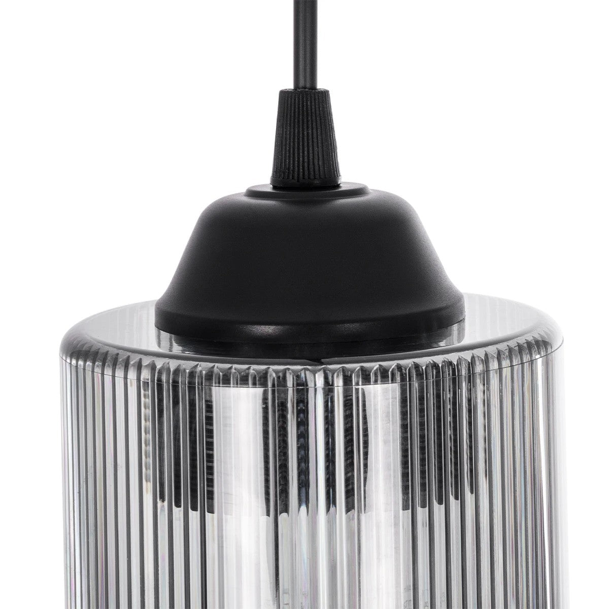 TORUS 203-0063 Μοντέρνο Κρεμαστό Φωτιστικό Οροφής με Ντουί 1 x E27 AC 220-240V IP20 - Μαύρο & Μαύρο Φιμέ - Μ10.5 x Π10.5 x Υ18.5