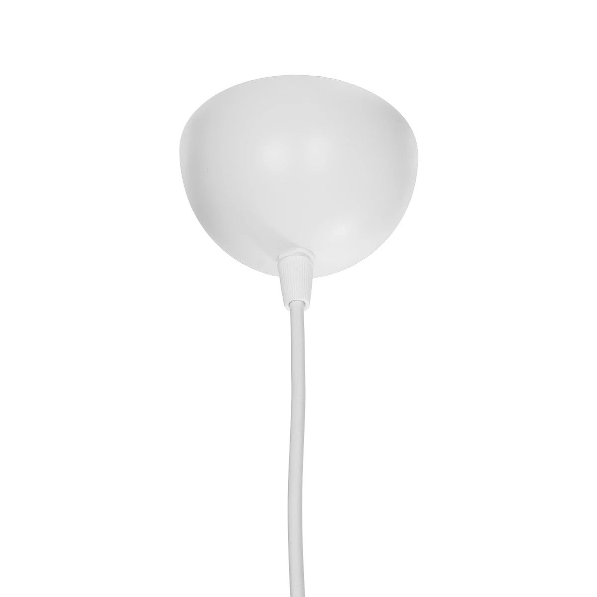 TORUS 203-0064 Μοντέρνο Κρεμαστό Φωτιστικό Καμπάνα Μονόφωτο 1 x E27 IP20 Λευκό Πλαστικό - Μ10 x Π10 x Υ77cm