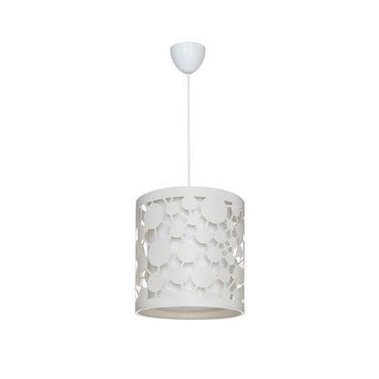 PETAL 203-0065 Μοντέρνο Κρεμαστό Φωτιστικό Καπέλο Μονόφωτο 1 x E27 IP20 Λευκό Πλαστικό - Μ23.5 x Π23.5 x Υ76cm