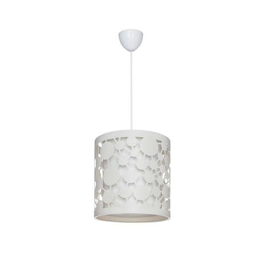 PETAL 203-0065 Μοντέρνο Κρεμαστό Φωτιστικό Καπέλο Μονόφωτο 1 x E27 IP20 Λευκό Πλαστικό - Μ23.5 x Π23.5 x Υ76cm
