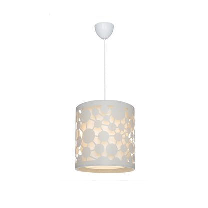 PETAL 203-0065 Μοντέρνο Κρεμαστό Φωτιστικό Καπέλο Μονόφωτο 1 x E27 IP20 Λευκό Πλαστικό - Μ23.5 x Π23.5 x Υ76cm