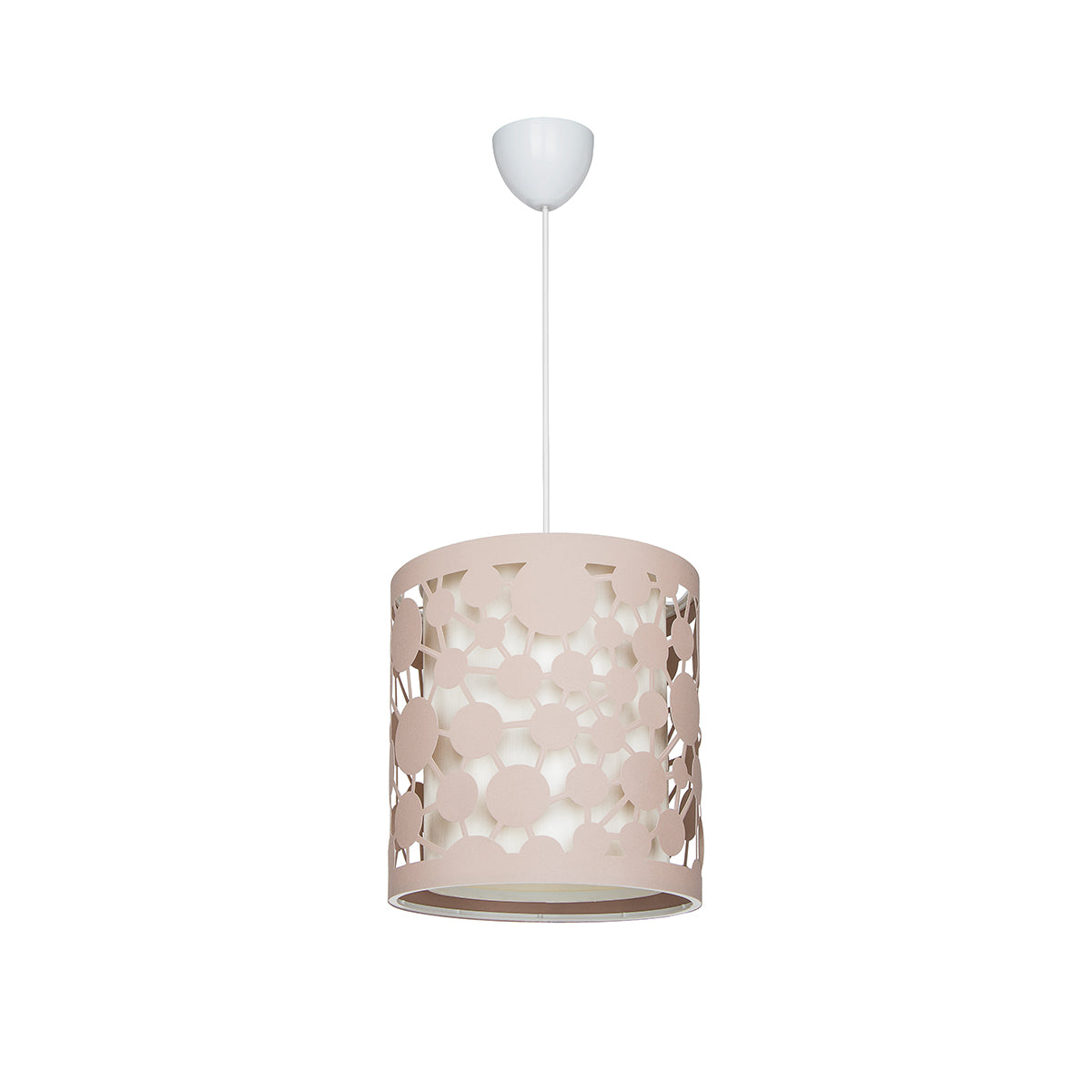 PETAL 203-0066 Μοντέρνο Κρεμαστό Φωτιστικό Καπέλο Μονόφωτο 1 x E27 IP20 Ροζ Πλαστικό - Μ23.5 x Π23.5 x Υ76cm