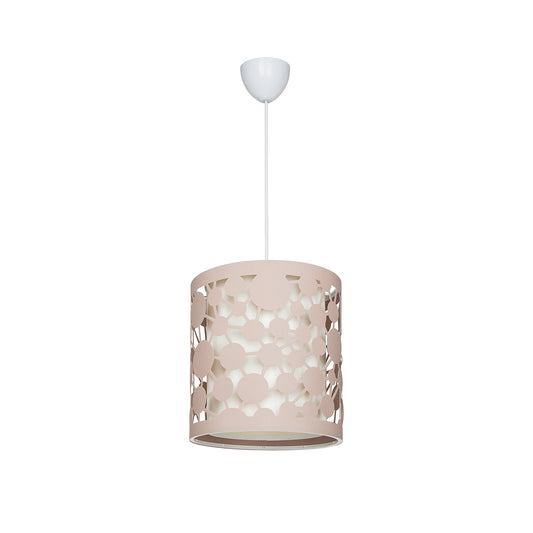 PETAL 203-0066 Μοντέρνο Κρεμαστό Φωτιστικό Καπέλο Μονόφωτο 1 x E27 IP20 Ροζ Πλαστικό - Μ23.5 x Π23.5 x Υ76cm