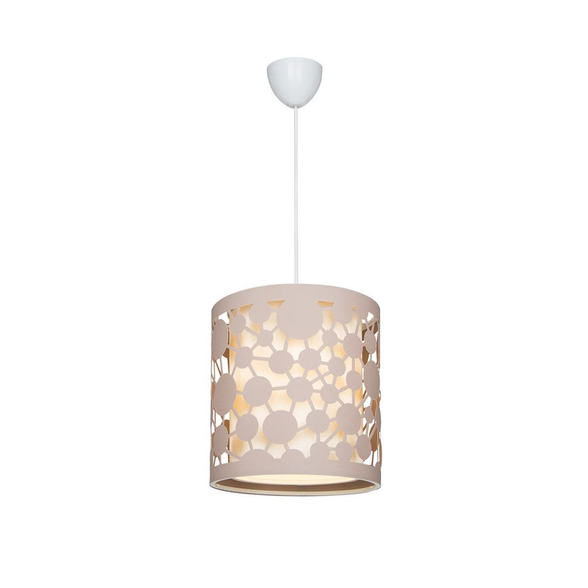 PETAL 203-0066 Μοντέρνο Κρεμαστό Φωτιστικό Καπέλο Μονόφωτο 1 x E27 IP20 Ροζ Πλαστικό - Μ23.5 x Π23.5 x Υ76cm