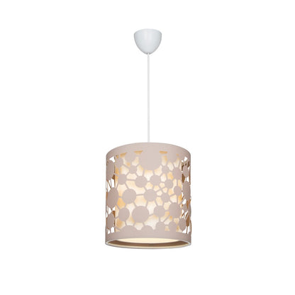 PETAL 203-0066 Μοντέρνο Κρεμαστό Φωτιστικό Καπέλο Μονόφωτο 1 x E27 IP20 Ροζ Πλαστικό - Μ23.5 x Π23.5 x Υ76cm