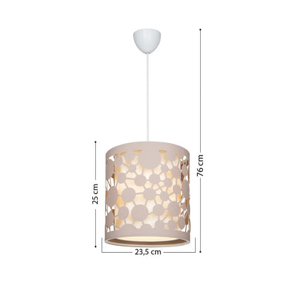 PETAL 203-0066 Μοντέρνο Κρεμαστό Φωτιστικό Καπέλο Μονόφωτο 1 x E27 IP20 Ροζ Πλαστικό - Μ23.5 x Π23.5 x Υ76cm