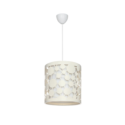 PETAL 203-0067 Μοντέρνο Κρεμαστό Φωτιστικό Καπέλο Μονόφωτο 1 x E27 IP20 Μπεζ Πλαστικό - Μ23.5 x Π23.5 x Υ76cm