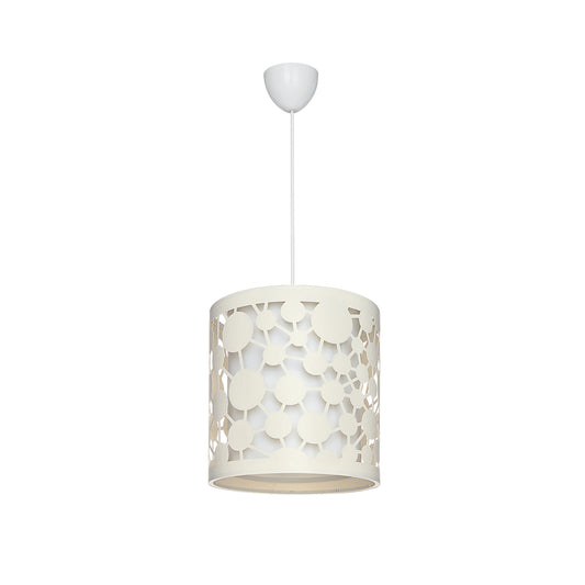 PETAL 203-0067 Μοντέρνο Κρεμαστό Φωτιστικό Καπέλο Μονόφωτο 1 x E27 IP20 Μπεζ Πλαστικό - Μ23.5 x Π23.5 x Υ76cm