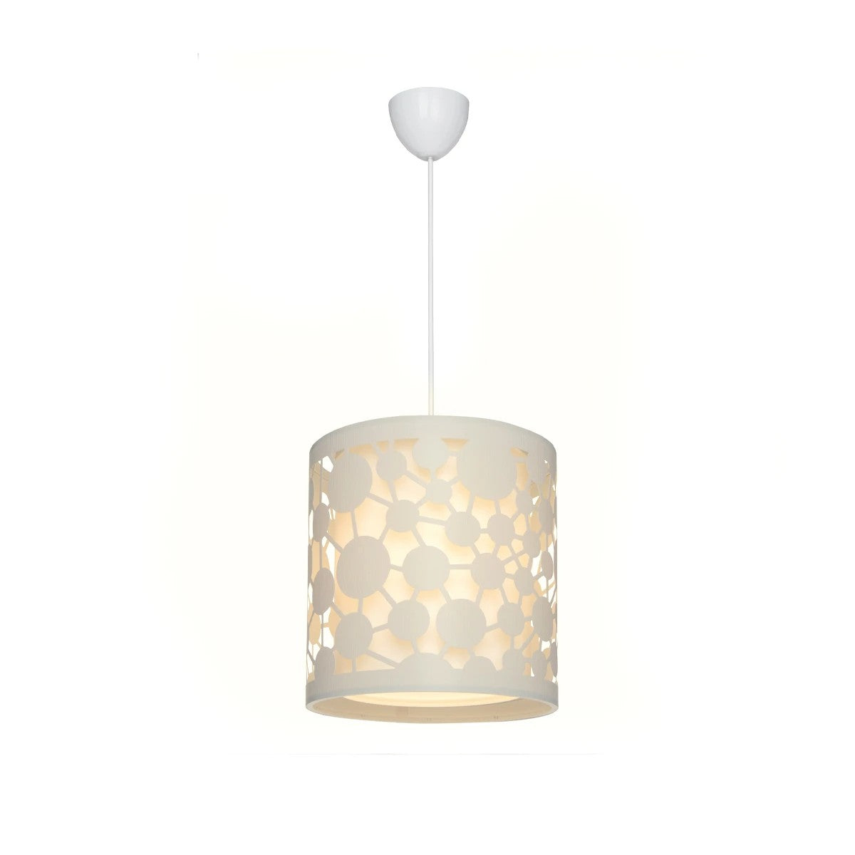 PETAL 203-0067 Μοντέρνο Κρεμαστό Φωτιστικό Καπέλο Μονόφωτο 1 x E27 IP20 Μπεζ Πλαστικό - Μ23.5 x Π23.5 x Υ76cm